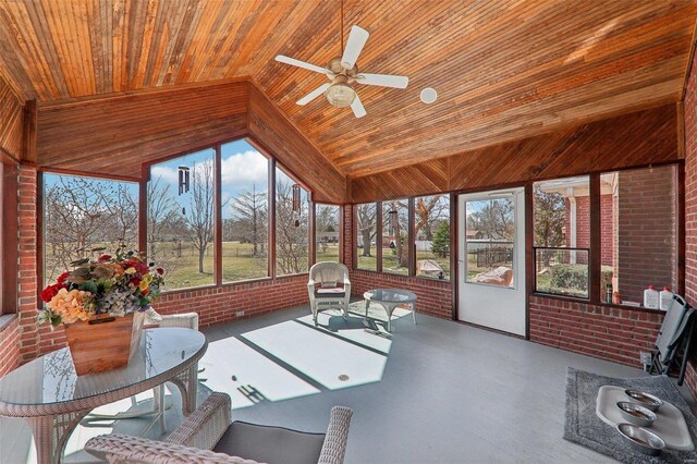 900 Deer Circle Dr, Carlyle, IL 62231 - sunroom / solarium featuring ceiling fan and vaulted ceiling
