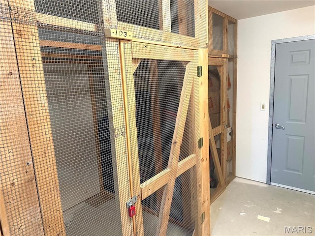 view of storage room