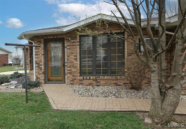 8032 Blue Mound Dr, Saint Rose, IL 62230 - view of side of home featuring brick siding
