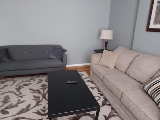 2107 Russell Blvd, Saint Louis, MO 63104 - living area featuring wood finished floors and baseboards