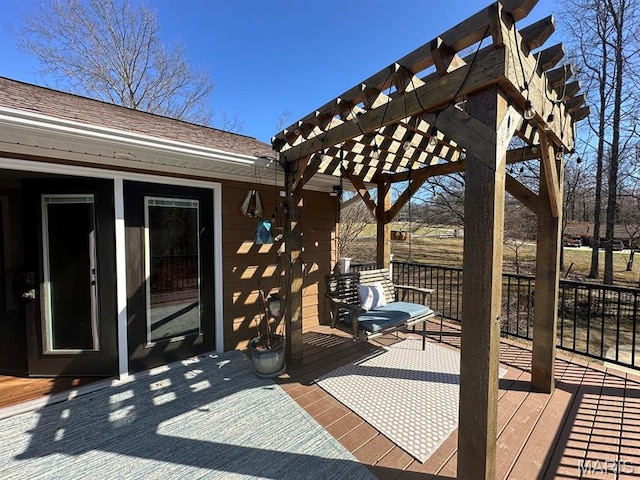 14348 Hidden Trails Cir, Dexter, MO 63841 - wooden deck featuring a pergola