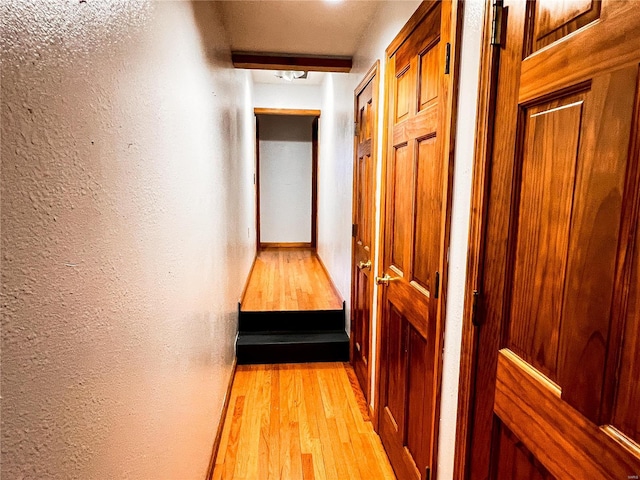 1505 Shelley Dr, Vandalia, IL 62471 - corridor featuring light wood-type flooring and a textured wall