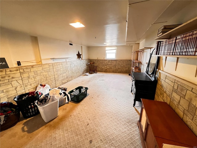 1505 Shelley Dr, Vandalia, IL 62471 - below grade area with carpet floors