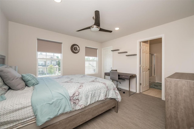 237 Mason Glen Dr, Lake St Louis, MO 63367 - carpeted bedroom featuring recessed lighting and ceiling fan