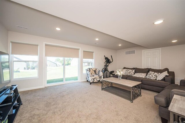 237 Mason Glen Dr, Lake St Louis, MO 63367 - carpeted living room with recessed lighting and baseboards