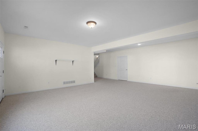 304 Spotted Fawn, Wentzville, MO 63385 - finished basement with stairway and carpet