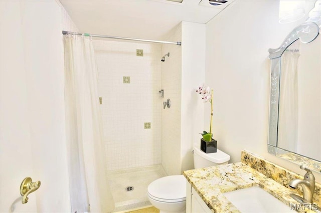 13515 Coliseum Dr Unit A, Chesterfield, MO 63017 - full bathroom featuring toilet, vanity, and a shower stall