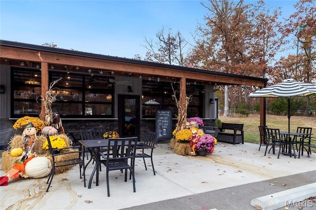 view of patio / terrace with outdoor dining space
