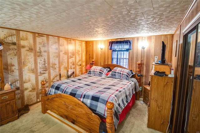239 Olive St, Rockbridge, IL 62081 - bedroom featuring carpet floors and wooden walls