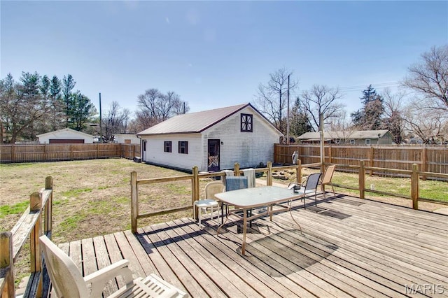 239 Olive St, Rockbridge, IL 62081 - wooden deck with outdoor dining area
