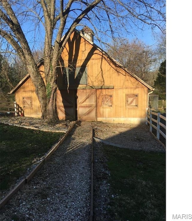 3921 Allenton Rd, Wildwood, MO 63069 - view of barn with fence