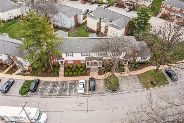 aerial view of residential area