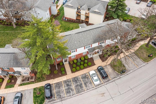 aerial view of residential area