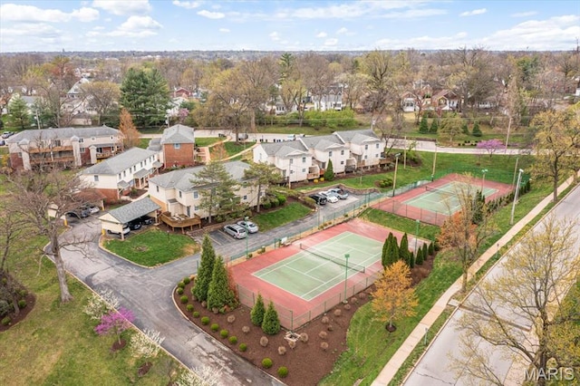 aerial view of residential area