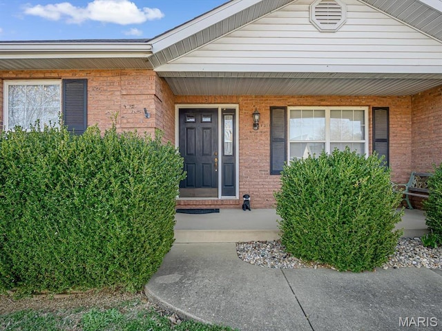 100 Fairway Dr, Waterloo, IL 62298 - entrance to property featuring a porch and brick siding