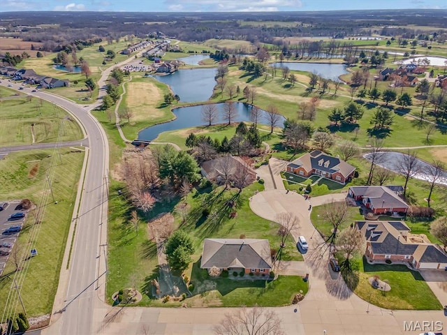 100 Fairway Dr, Waterloo, IL 62298 - aerial view of property and surrounding area with a large body of water and nearby suburban area