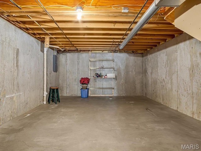100 Fairway Dr, Waterloo, IL 62298 - unfinished basement with electric panel