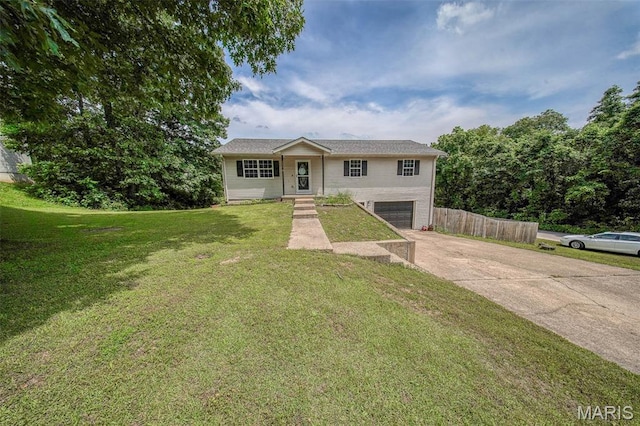 24478 Trolley Ln, Saint Robert, MO 65584 - view of front of property featuring concrete driveway and a garage