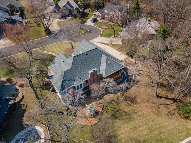 aerial view of residential area