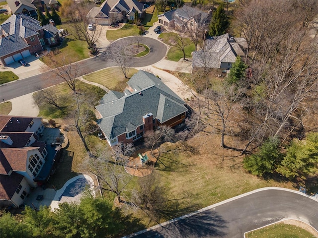 aerial perspective of suburban area