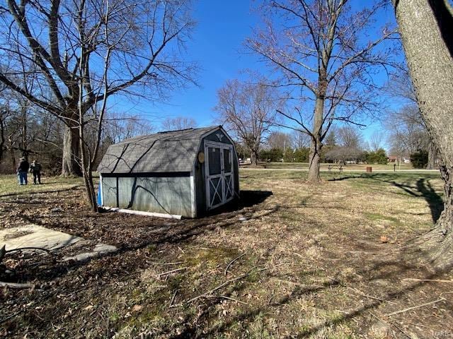 view of shed