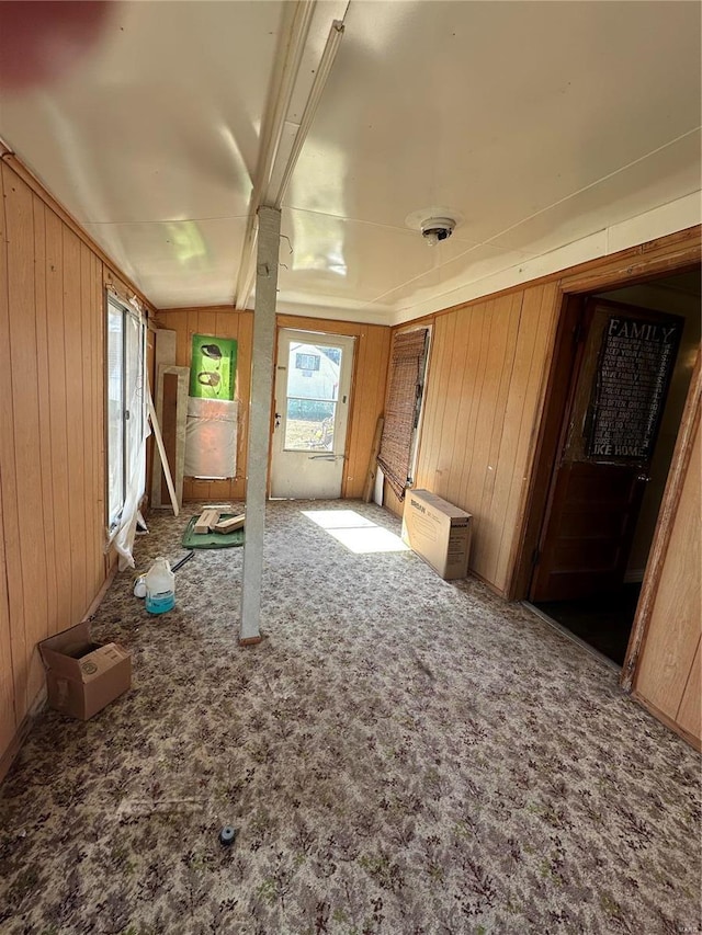 104 Selma St, Sikeston, MO 63801 - unfurnished room featuring wood walls and carpet