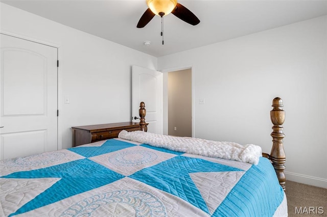 533 Windsor Ln, Farmington, MO 63640 - carpeted bedroom with a ceiling fan and baseboards