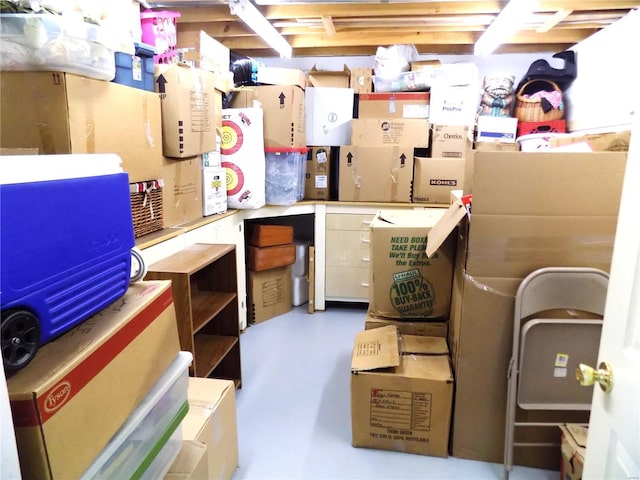 view of storage area