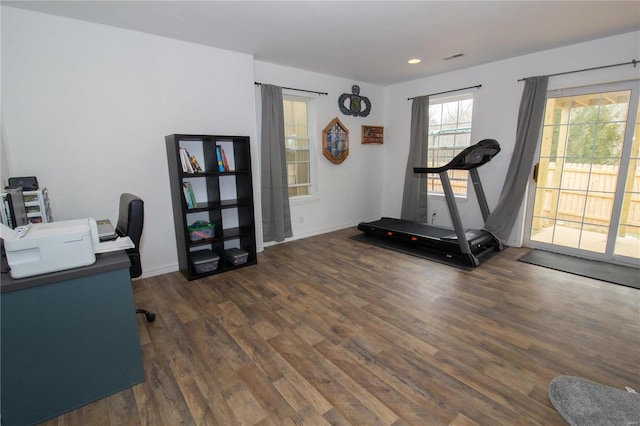 21680 N Horizonway N, Saint Robert, MO 65584 - office area with wood finished floors and recessed lighting