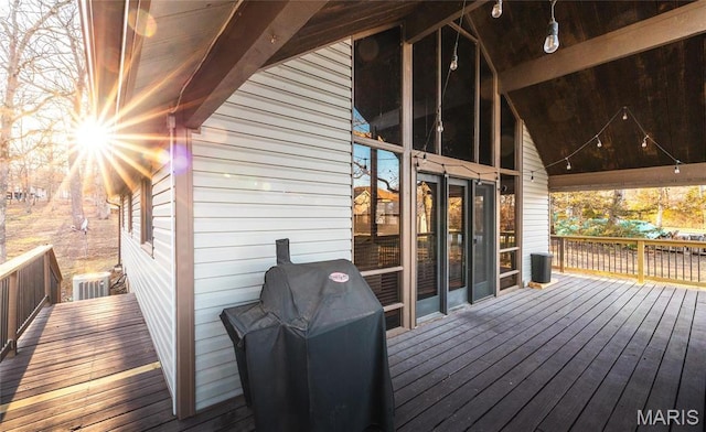1382 Osage Rd, Cuba, MO 65453 - deck featuring grilling area and central AC unit