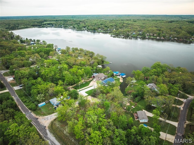 1382 Osage Rd, Cuba, MO 65453 - bird's eye view of a forest and a large body of water