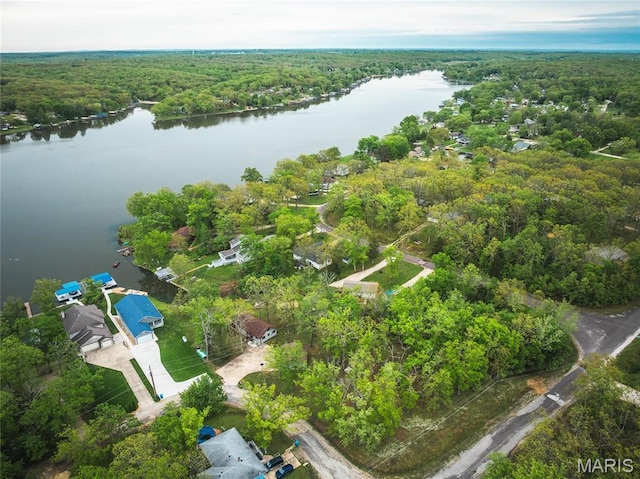 1382 Osage Rd, Cuba, MO 65453 - aerial view of property's location featuring a heavily wooded area and a large body of water