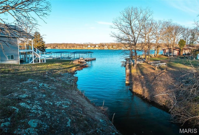 1382 Osage Rd, Cuba, MO 65453 - dock area featuring a water view
