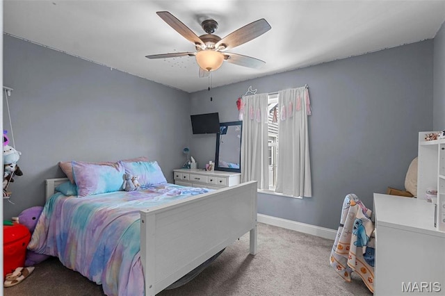 602 County Road 441, Jackson, MO 63755 - bedroom featuring light colored carpet, baseboards, and ceiling fan