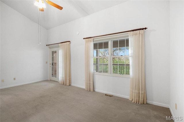 7310 Westover Colonial Ln, Saint Louis, MO 63119 - carpeted empty room featuring ceiling fan and baseboards