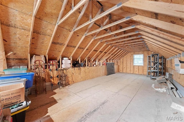 view of attic