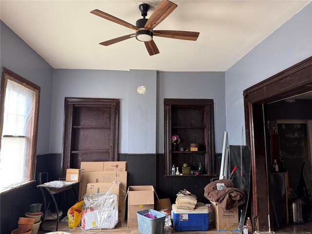 600 N 7th St, Louisiana, MO 63353 - dining area with plenty of natural light and ceiling fan