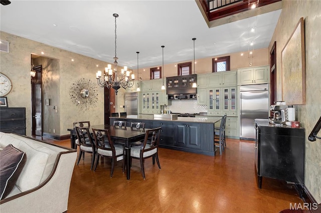 3520 Galt House Dr, Saint Charles, MO 63301 - dining room featuring a chandelier