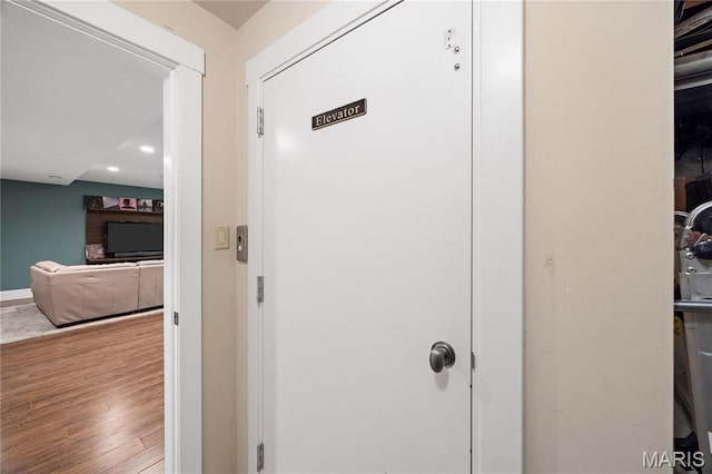 3520 Galt House Dr, Saint Charles, MO 63301 - detailed view of wood finished floors, recessed lighting, and baseboards