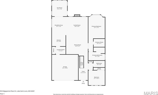 910 Ridgepointe Place Cir, Lake St Louis, MO 63367 - floor plan / room layout