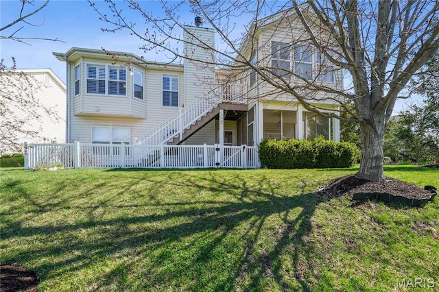 910 Ridgepointe Place Cir, Lake St Louis, MO 63367 - rear view of house with stairs and a chimney