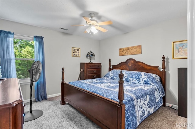 5057 Port Perry Dr, Perryville, MO 63775 - bedroom with light carpet, baseboards, and ceiling fan