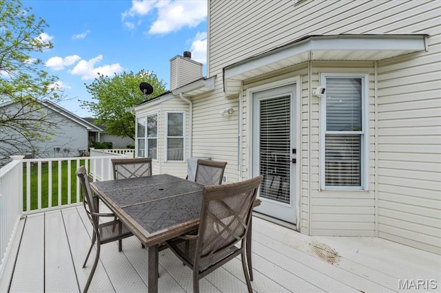 2 Meramec Shores Ct, Ofallon, MO 63366 - wooden deck featuring outdoor dining area
