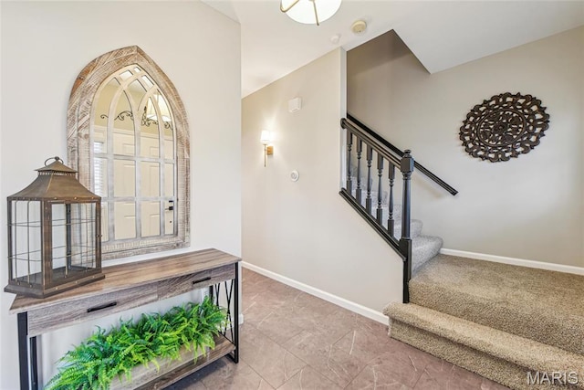 2 Meramec Shores Ct, Ofallon, MO 63366 - entryway featuring stairway and baseboards