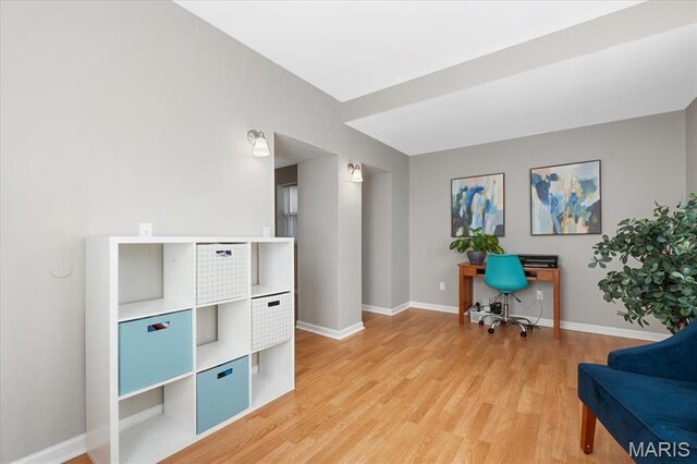3618 Mcree Ave, Saint Louis, MO 63110 - office featuring light wood-style floors and baseboards
