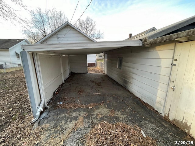145 S 34th St, Belleville, IL 62226 - view of side of property with an attached carport