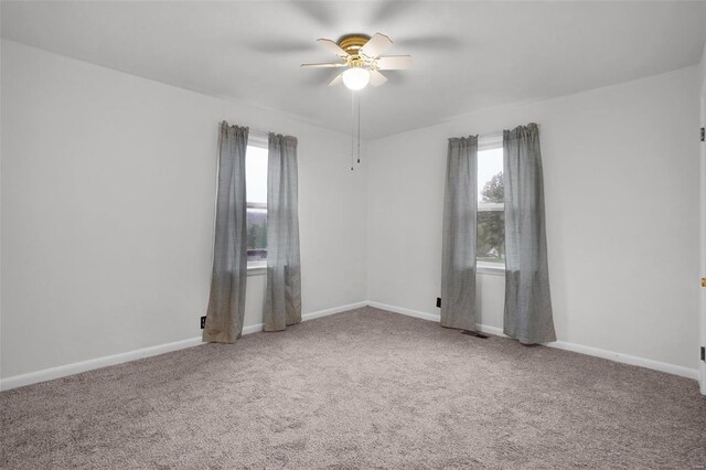 1163 Peace Valley Ln, Hermann, MO 65041 - carpeted empty room with ceiling fan and baseboards