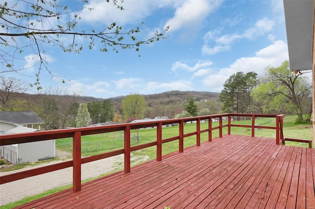 1163 Peace Valley Ln, Hermann, MO 65041 - wooden deck featuring a yard
