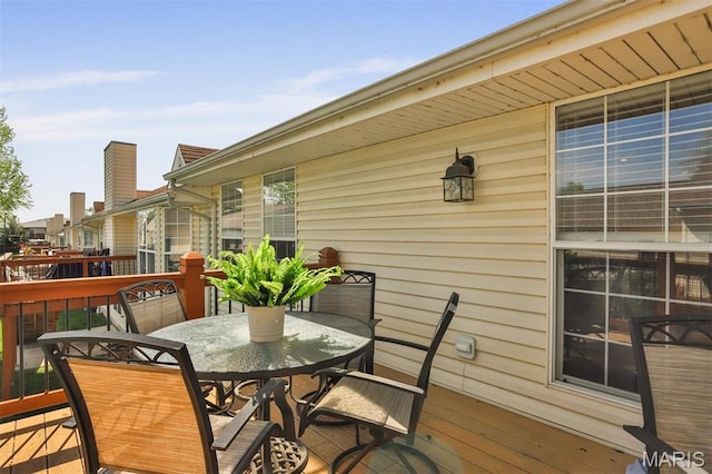 2015 Chapel Hill Xing, Saint Peters, MO 63376 - wooden terrace featuring outdoor dining space