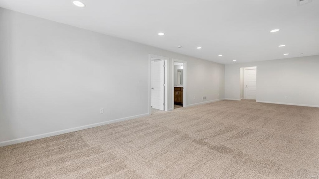 149 Haven Ridge Ct, Dardenne Prairie, MO 63368 - spare room featuring recessed lighting, light carpet, and baseboards